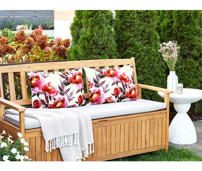 Beliani Cojín de jardín LANROSSO 40x60 Blanco