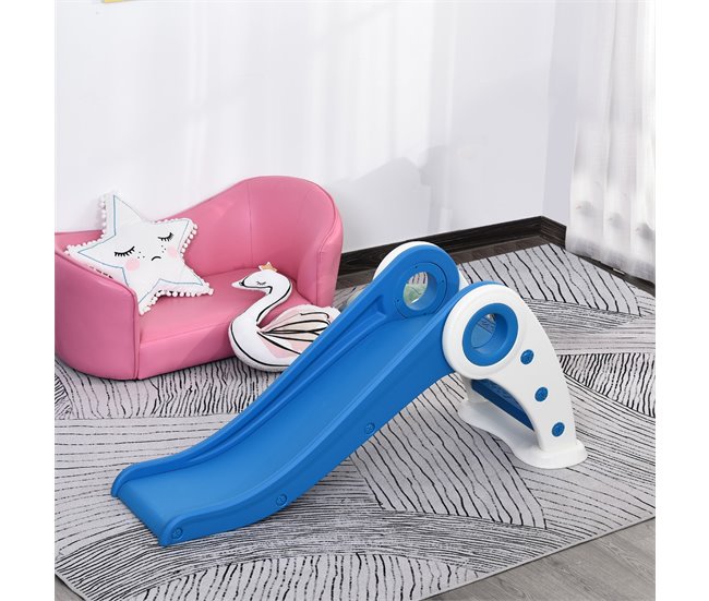 Tobogán Plegable Infantil HDPE HOMCOM Azul