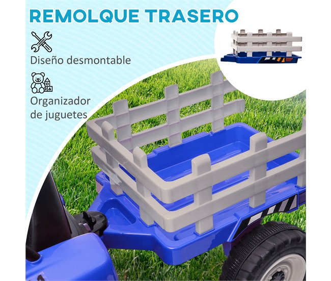 Coche Eléctrico Infantil PP, Metal HOMCOM Azul