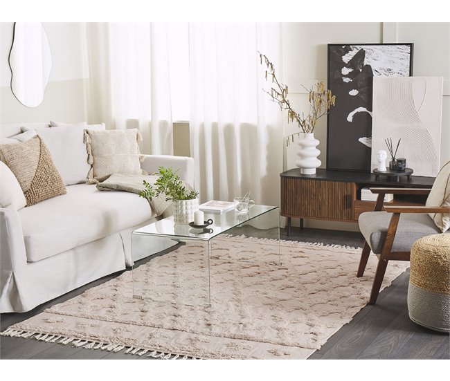 Beliani Alfombra de pelo corto SULUOVA 160x230 Beige