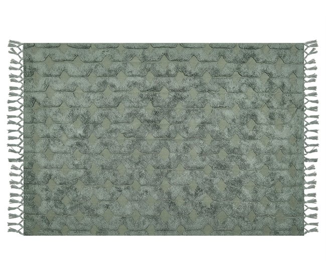 Beliani Alfombra de pelo corto KARS 140x200 Verde