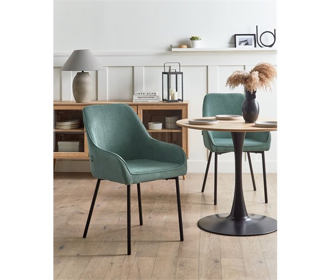 Beliani Silla de comedor LOVERNA Verde