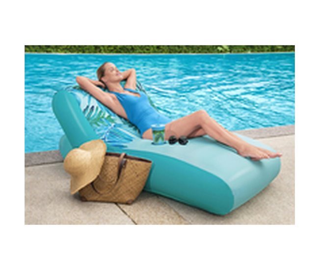 Colchoneta Hinchable Luxury Azul