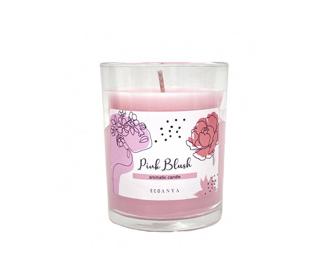 Vela vaso WHITE JASMINE marca ECOANYA Rosa