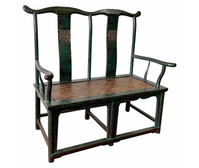 Banco de madera Verde