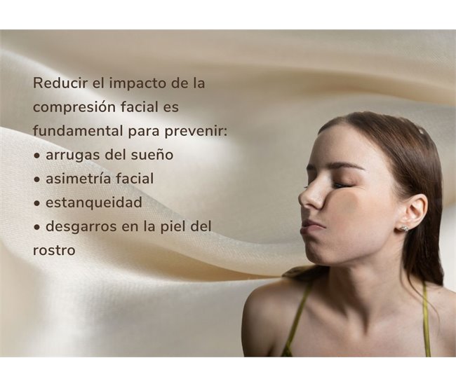 Almohada Anti-envejecimiento Antiarrugas  "Seda de Belleza" Blanco
