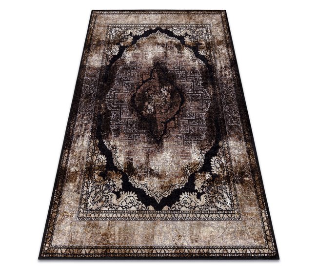 Alfombra lavable MIRO 51664.805 Rosetón marco 120x170 Marron