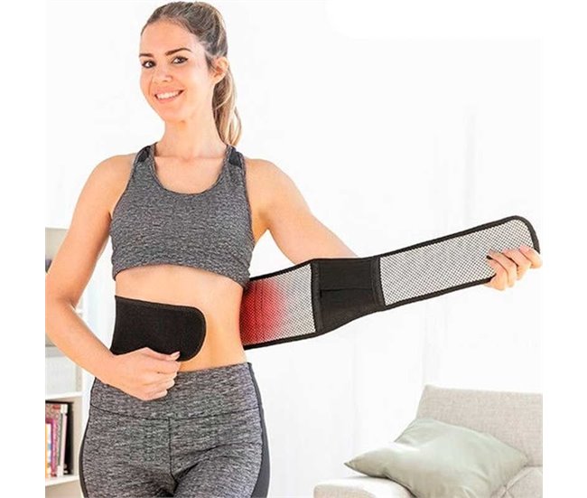 Cinturón térmico Tourmabelt InnovaGoods corrector de postura unisex Negro