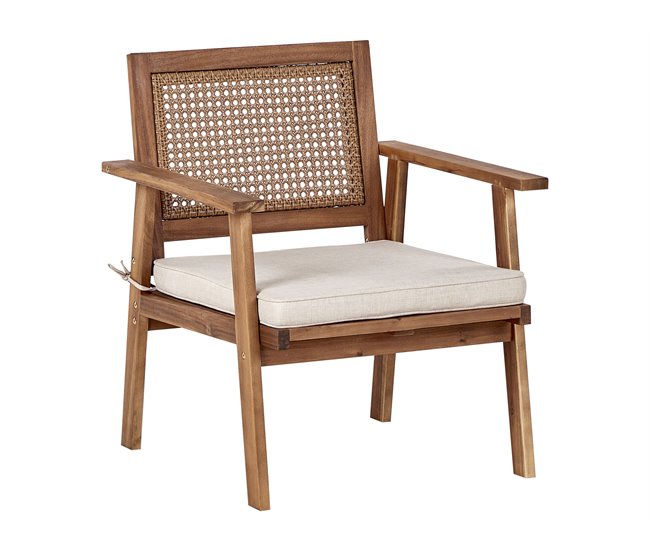 Beliani Conjunto de jardín Madera de acacia ARENELLA Beige