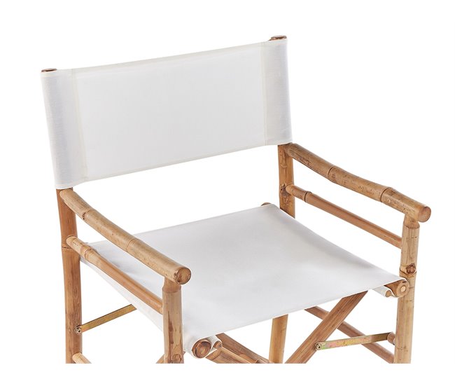Beliani Silla de jardín MOLISE Blanco/ Beige