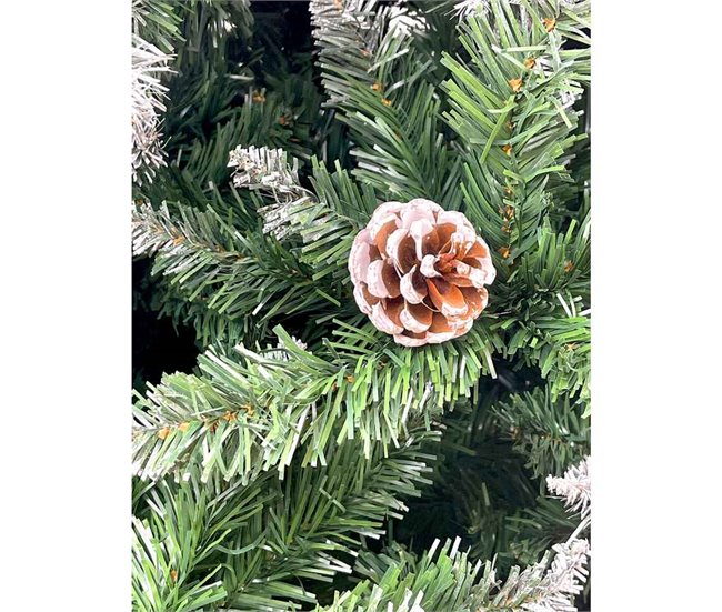 Árbol de Navidad de lujo efecto nieve Verde Oscuro