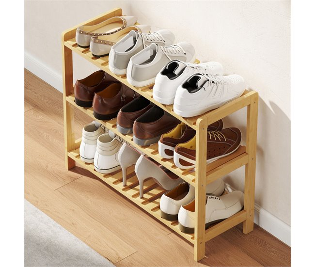 Estantería de Zapatos Bambú HOMCOM, hogar - muebles de recibidor Marron