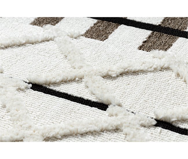 Alfombra SEVILLA Y611A conducción diamantes Franjas Bereber 240x330 Crema