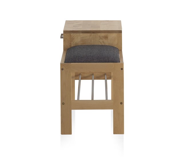 Banco zapatero de madera natural Madera