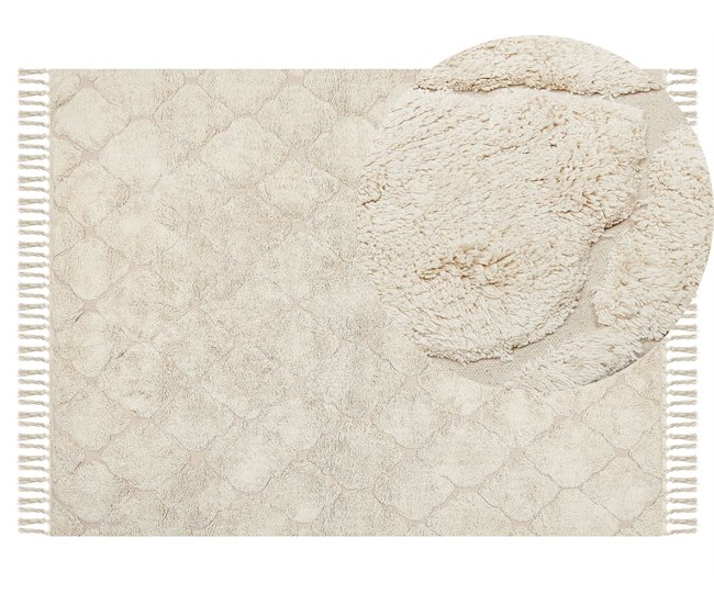 Beliani De pelo corto SILCHAR 140x200 Beige