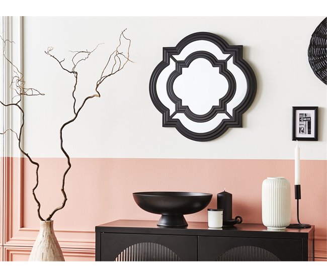 Beliani Espejo decorativo COBETA Negro