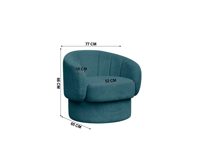 Sillón decorativo MELY Azul