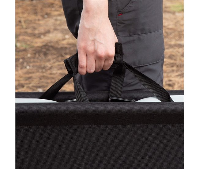 Aktive Cama plegable camping c/topes antivuelco Negro