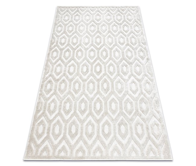 Alfombra SANTO sisal 58380 Hexágono 160x220 Crema