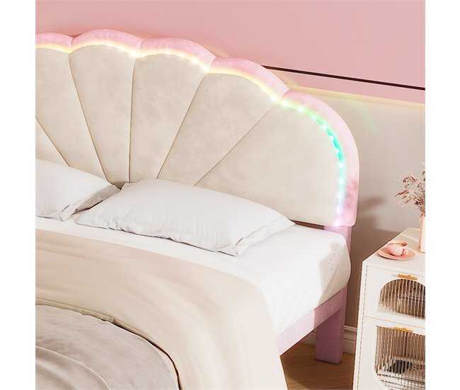 Cama infantil de terciopelo Rosa
