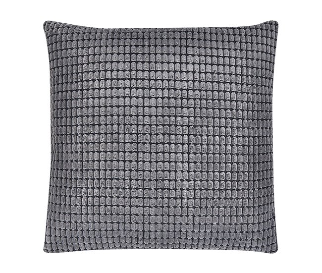 Beliani Cojín decorativo ASPIDISTRA Gris Oscuro