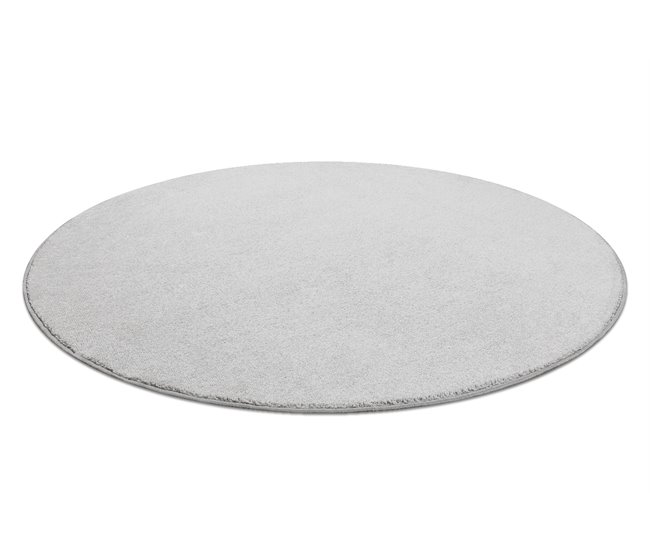 Alfombra CASHMERE círculo llanura 133x133 Plateado