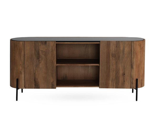 Aparador con forma elíptica 2 puertas madera de mango Madera