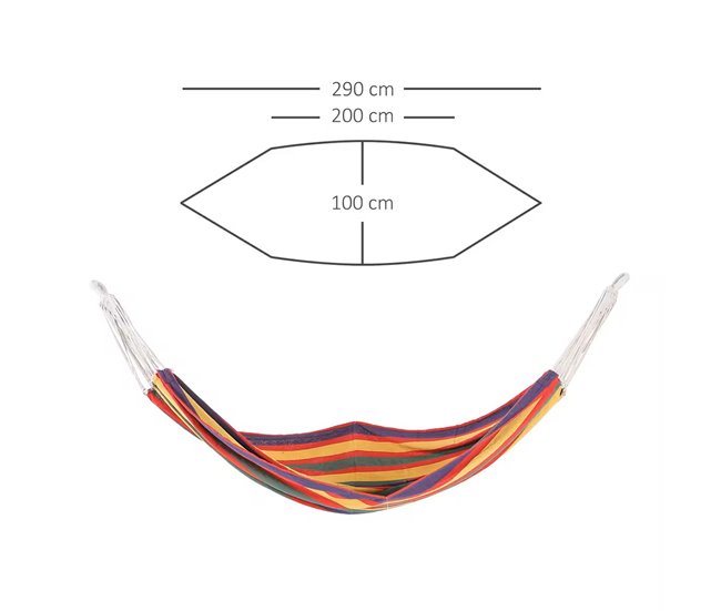 Acomoda Textil – Hamaca de Acampada Multicolor