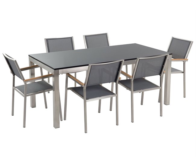 Beliani Conjunto de comedor GROSSETO Blanco