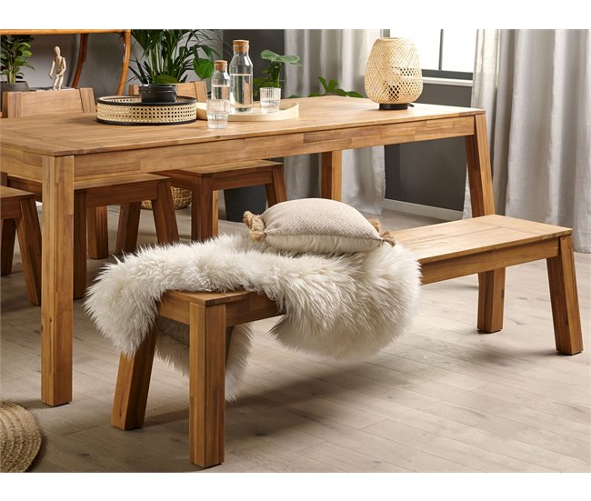 Beliani Conjunto de comedor LIVORNO Marron