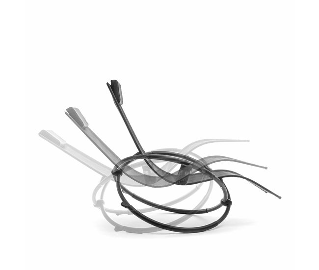 Tumbona Mecedora Orbital Plegable Negro