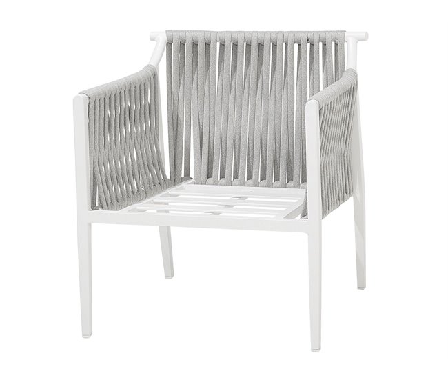 Beliani Conjunto de jardín Aluminio LATINA Blanco