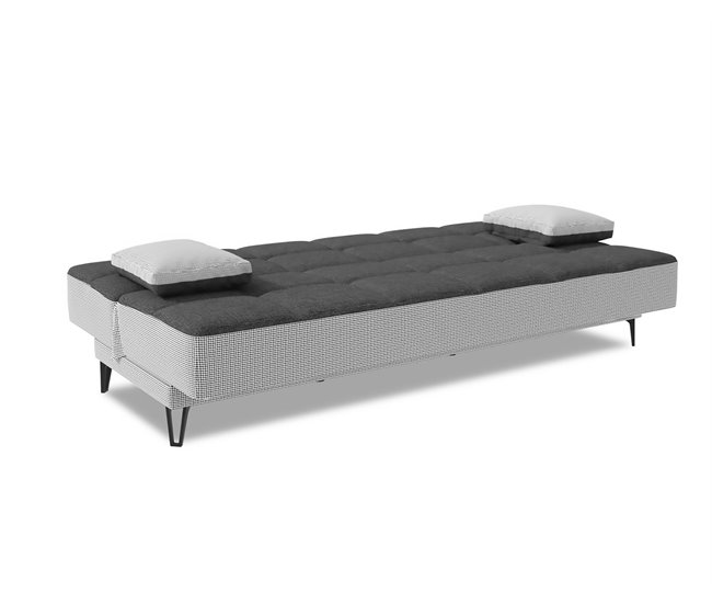 Sofá cama 3 plazas en tela Dfortin Gris