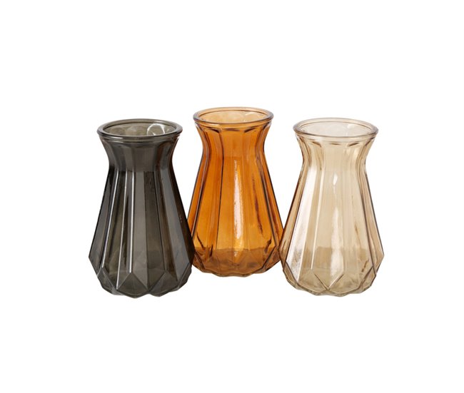 Jarrón decorativo LIMY surtido material cristal Multicolor