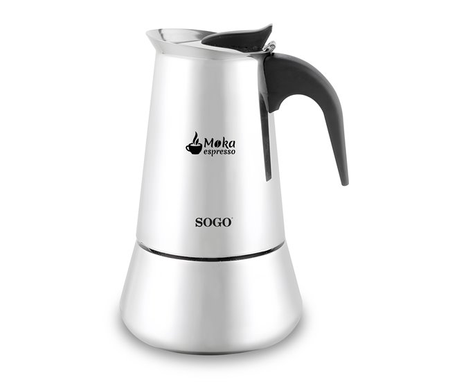 SOGO CAFETERA MOKA INDUCCION 12 TAZAS INOX Plateado