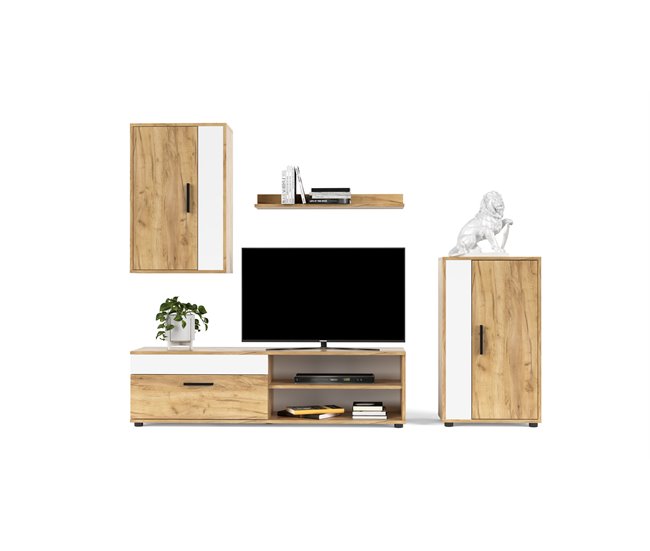 Compacto tv BERNO Blanco/ Madera