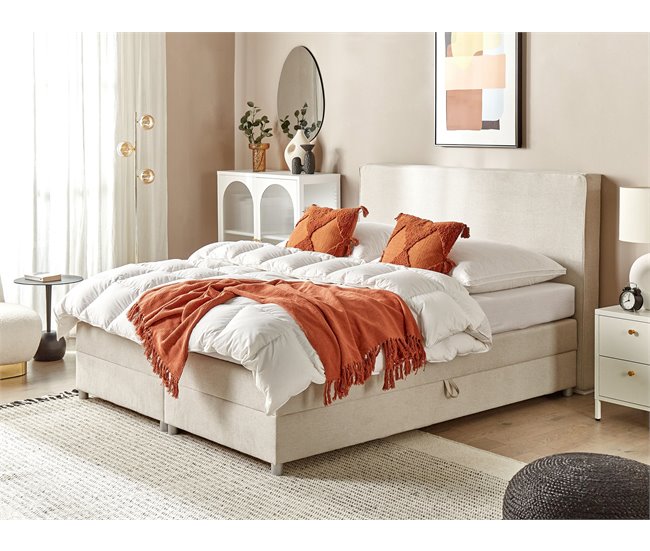 Beliani Cama continental Poliéster MINISTER 193x209 Beige