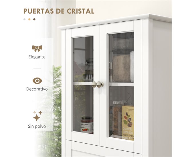 Alacena de Cocina MDF HOMCOM, hogar - cocina Blanco