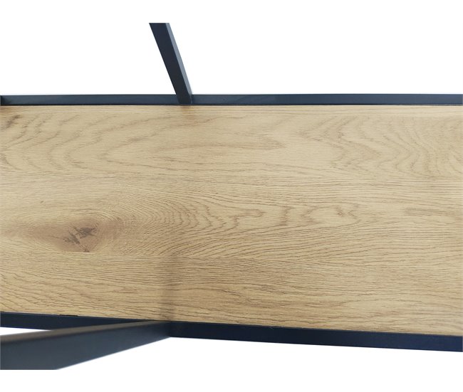 Estanteria color roble 8 huecos. LILY Negro/ Madera