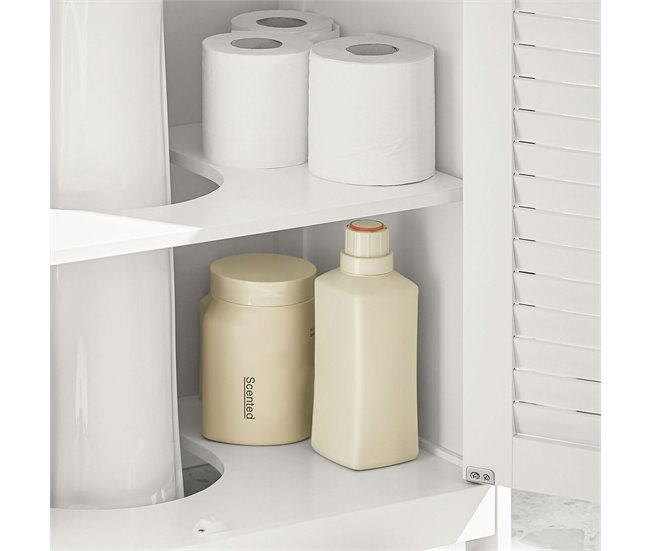 Mueble para Debajo del Lavabo FRG237-II-W SoBuy Blanco
