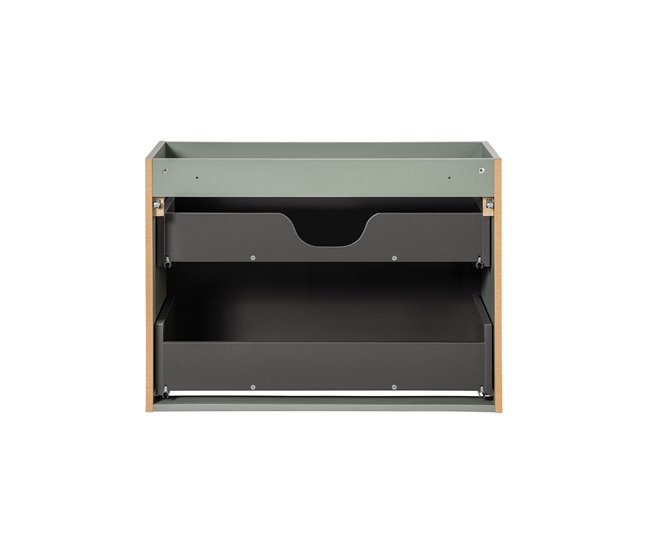 Mueble bajo lavabo 2 cajones Jade Verde