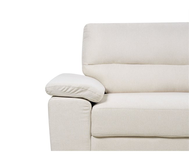 Beliani Sofá de 2 plazas Poliéster VOGAR Beige