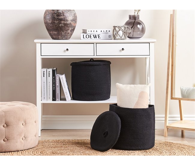 Beliani Estante de baño pequeño SILOPI Negro