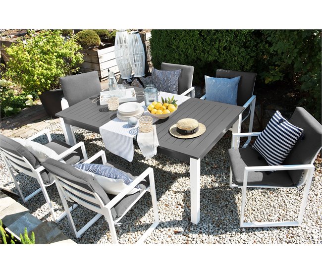 Beliani Conjunto de comedor PANCOLE Gris