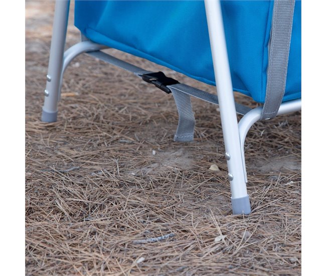 Aktive Armario de tela plegable camping c/4 niveles Azul