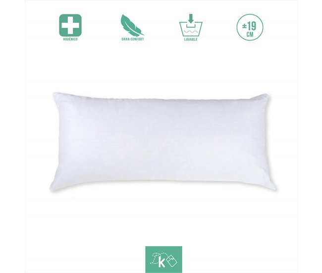 Almohada Fibra Hueca Siliconada 105x34 Blanco Veta