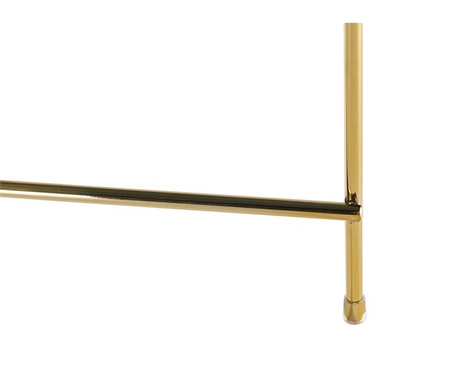 Beliani Mesa auxiliar LUCEA 40x40 Dorado