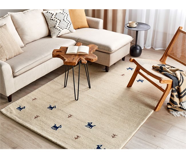 Beliani Alfombra de pelo corto YALI 140x200 Beige