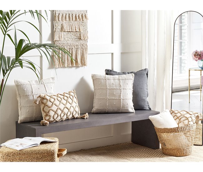 Beliani Cojín decorativo IXORA Beige