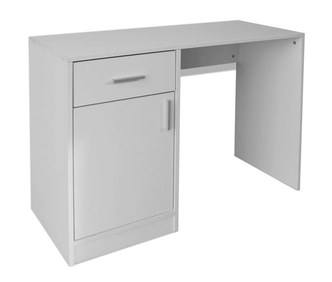 Escritorio Humber cajón + armario 100x40 Blanco